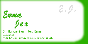 emma jex business card